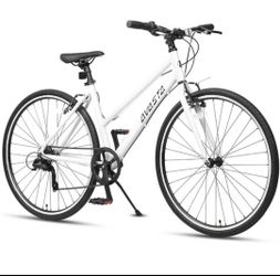 Avasta Hybrid Bike White, bicicleta de carretera