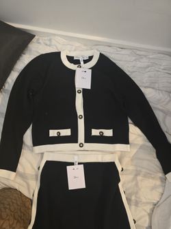 Christian Dior Black & White Knit Set