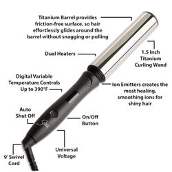 Titanium thermal curling iron 