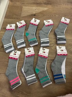 Fruit of the Loom Ladies Mid-Crew Socks 3-Pack x8
