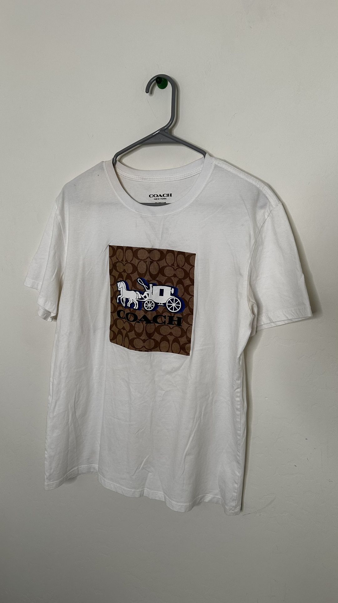 Coach White Carriage Graphic Tee