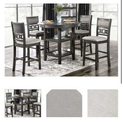 Gray Counter Height Dining Table Set