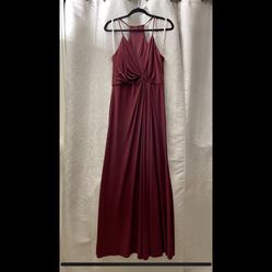 Long Front Slit Bridesmaids Dress
