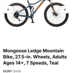 Mongoose Ledge Mountain Bike, 27.5-in. 
