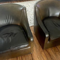 Pair Of Leather Chairs