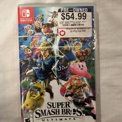 Super Smash Bros Ultimate Nintendo Switch Game