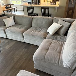 6 Piece Sectional Sofa Gray