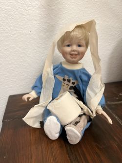 Playful Pajama Child Porcelain Doll