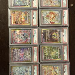 Set of 10 Eevee Ex SAR Terastal Festival Pokemon Umbreon Cards - PSA 10 Special Art Rare