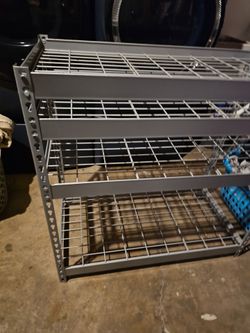 Metal storage shelf
