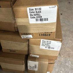 15 cases of Black Liners 38X63