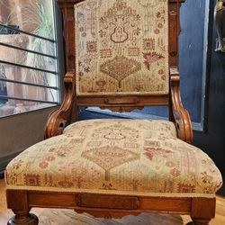 Victorian Eastlake Side Chair With Casters  OBO