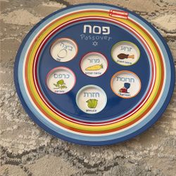 Children's Passover Seder Melamine Plate Colorfull