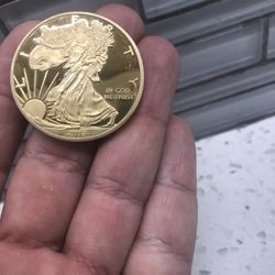 24 Kt Gold Plated Liberty 🗽 Coin