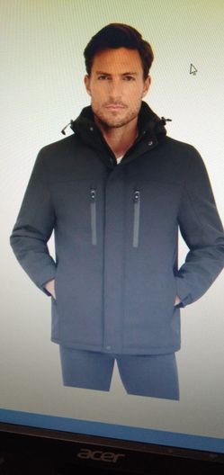 Hvy Wt Black Coat With Hood