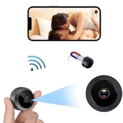 Wireless Mini WiFi Hidden Camera, Upgraded HD 1080P Portable Home Security Cameras with Night Vision, Monitor Detection Tiny Cameras for Indoor/Outdoo