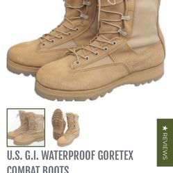 Military Boots New Never Worn With Inserts 
