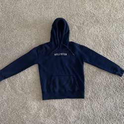Blue Hollister Plain Hoodie: Adult XS