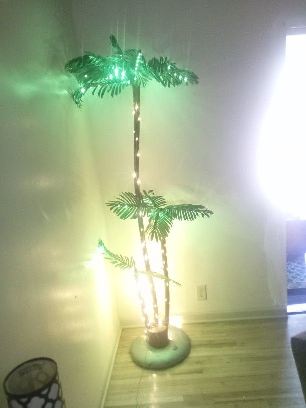 3 Palm Set 6 Foot Tall LED lights
