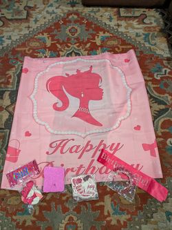 Barbie/hot wheels bday decor