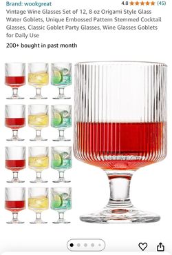 Clear Fancy Drinking Glass