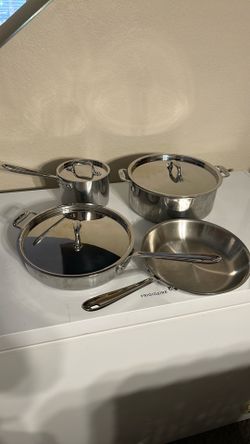 Set of All Clad Pans - Skillet, Stock Pot, Saucier, Sauce Pan