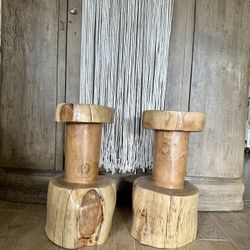 Solid Alligator Juniper Log Stools (24”)
