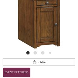 Laflorn Chairside End Table with USB Ports & Outlets