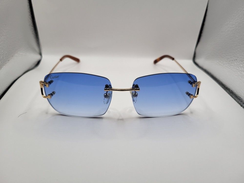Cartier Rimless Glasses(Blue)