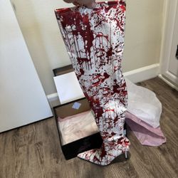 White Thigh High Boots