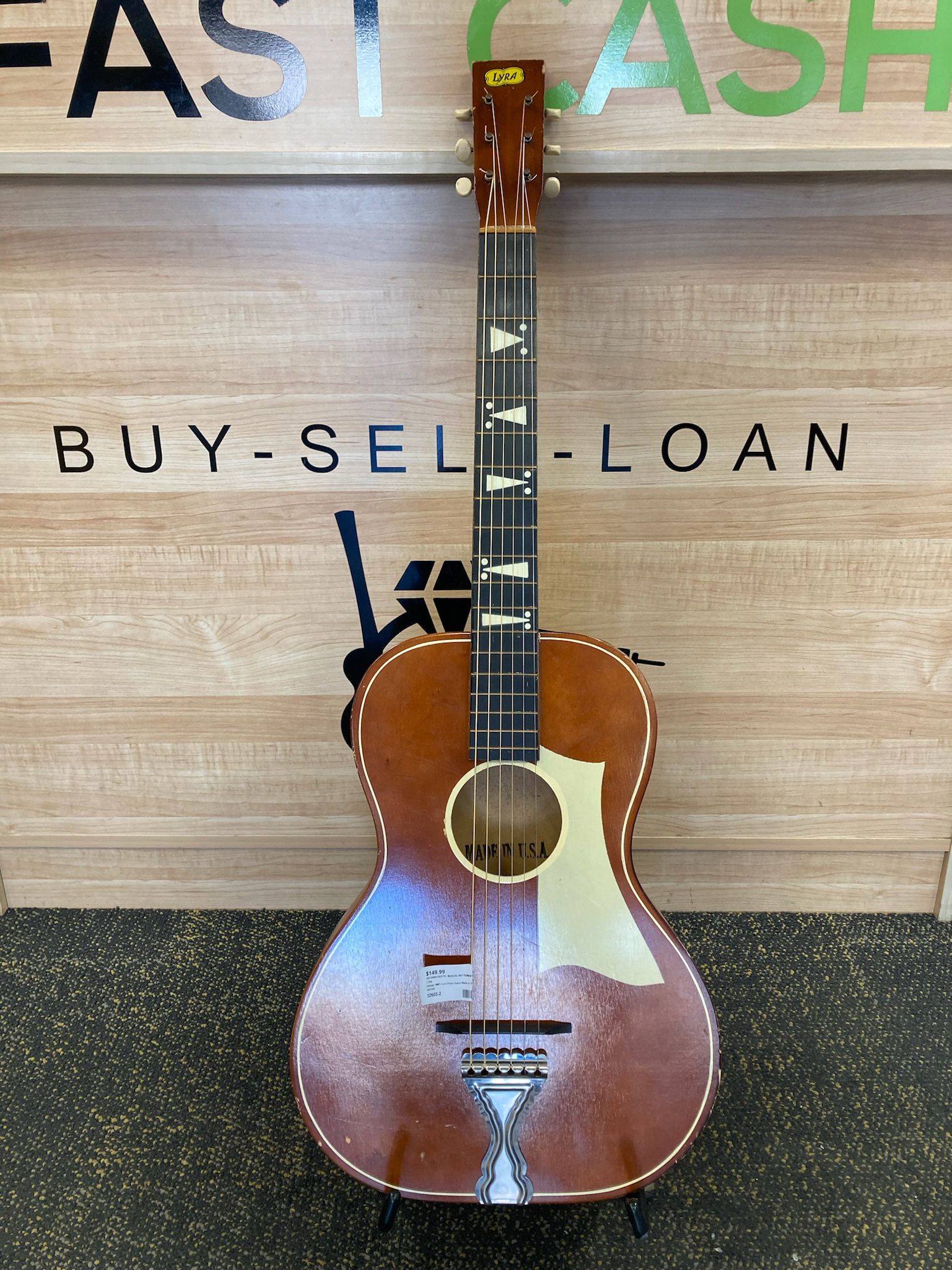 Vintage 1960's Lyra Parlor Guitar  