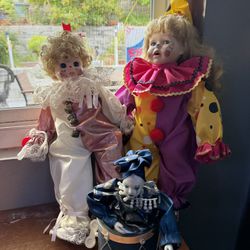 Porcelain Clown Dolls