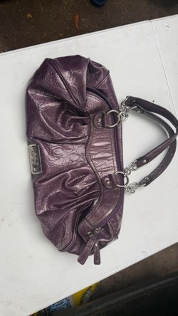 XOXO Purple Croc-Embossed Handbag