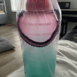 Brand new -Motivational 1 gallon pink/green water bottle 