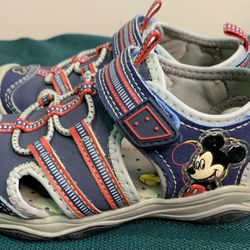 Disney Mickey Mouse Toddler Boys Size 7 Sandals Shoes