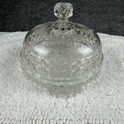 Vintage Princess House Heritage Crystal Covered Butter Dish & Cheese Dome