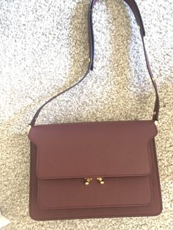 Marni Trunk Bag Medium Burgundy