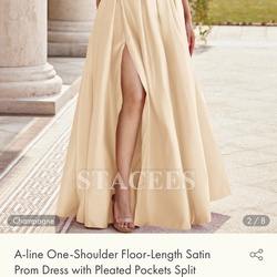 Brand new A line formal dress champagne color