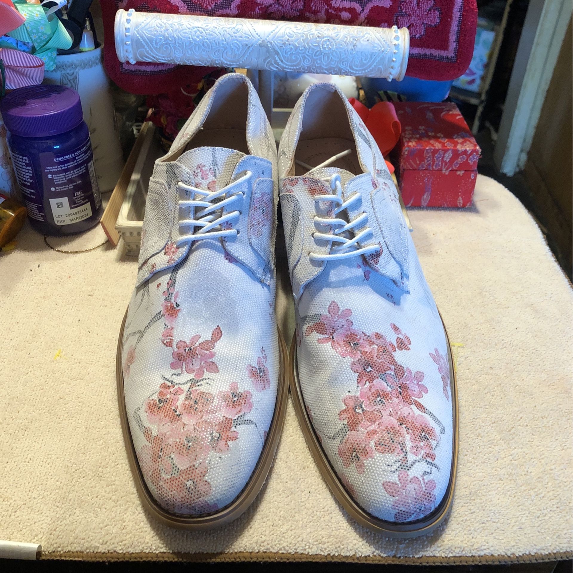 Stacy Adam’s Mens Floral Shoes Sz 10.5M