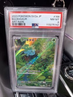 2023 Pokemon SV2a JP Bulbasaur illustration rare #166 PSA 8