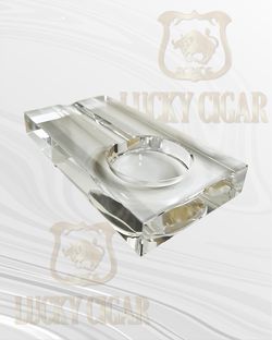 Rectangle Crystal Glass Cigar Ashtray – Premium Ashtray