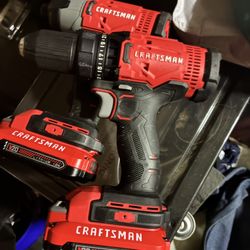 Craftsman’s Driver And Impact Set, With Batteries And Charger