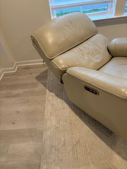 Leather power Recliner with power headrest