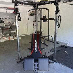 FULL HOME GYM SETUP - CABLE MACHINE, POWER TOWER, BENCH, MORE