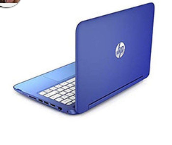 Blue HP mini laptop