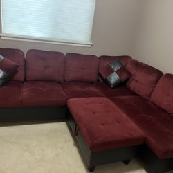 Set Of Couches  Red Color