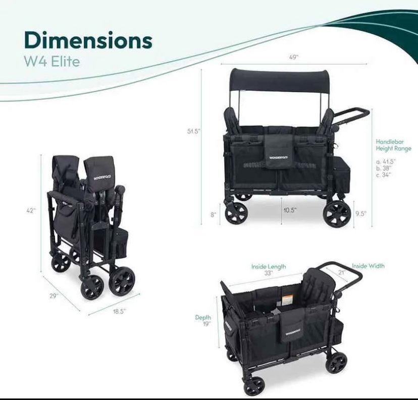 Wonderfold Lux 4 Seater Wagon/ Stroller
