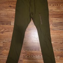 BP Olive Pants With Draw Strings And Zipper Pocket