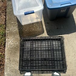 Dog Crate And Bucket
