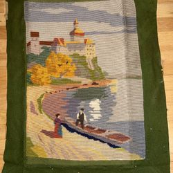 Vintage Or Antique Needlepoint Picture